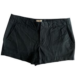 GAP Khaki Chino Shorts 3" Cotton Pockets Preppy Classic Black Women's Size 12